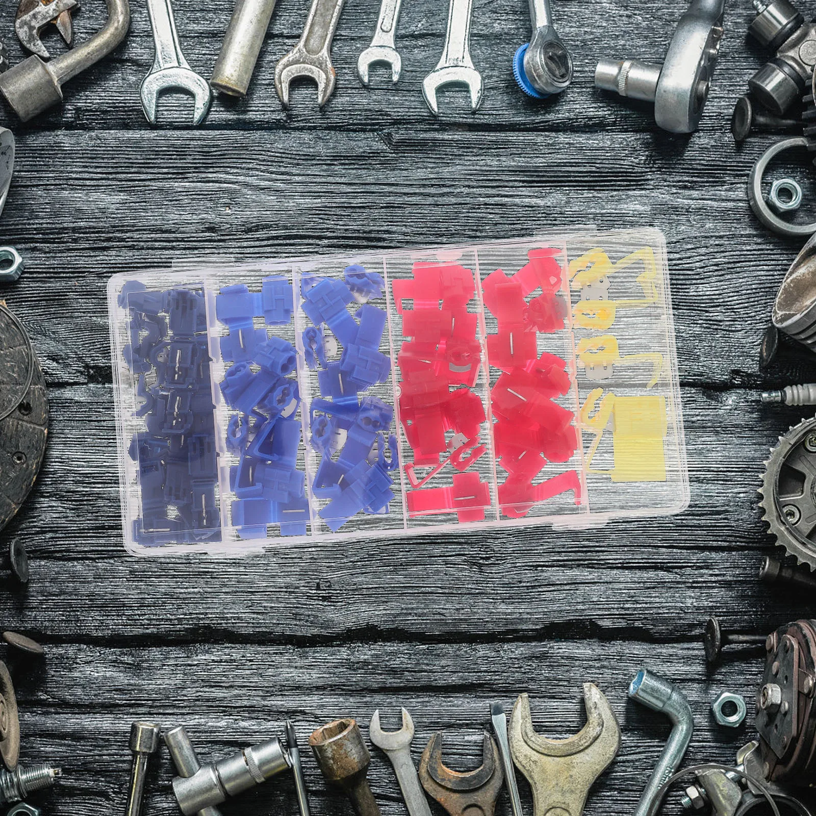 

65 шт., комплект разъемов для быстрого сращивания проводов, Т-образные электрические обжимные клеммы, разъемы с защелкой для автомобильной бытовой проводки