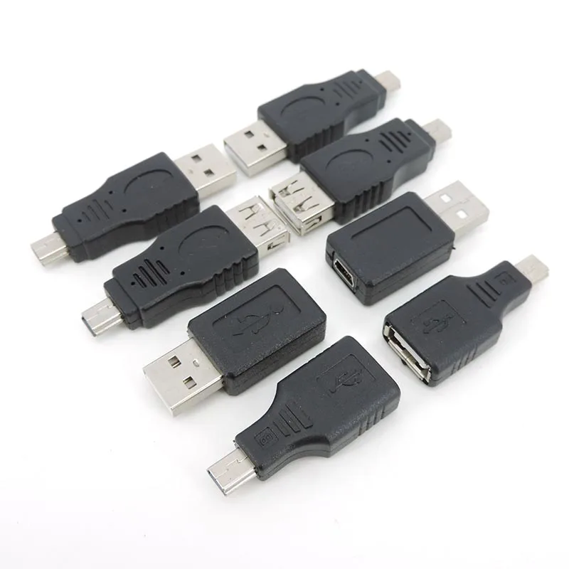 USB 2.0 A type male female to usb B mini 5pin 5p male female to mirco female connector converter cable extension adapter plug P1