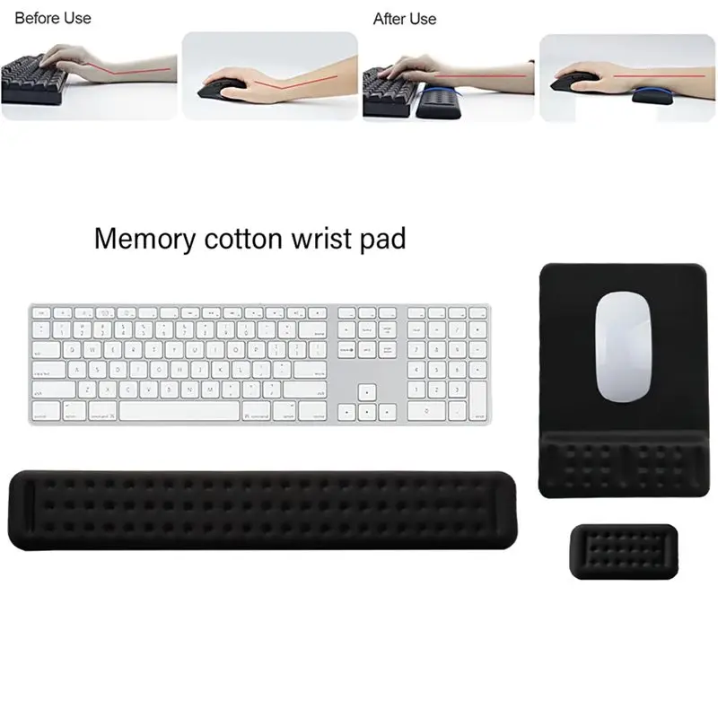 A24I Keyboard Wrist Rest, Wrist Rest for Computer Keyboard, Ergonomic Memory Foam Wrist Rest, Anti-Slip Keyboard Pad
