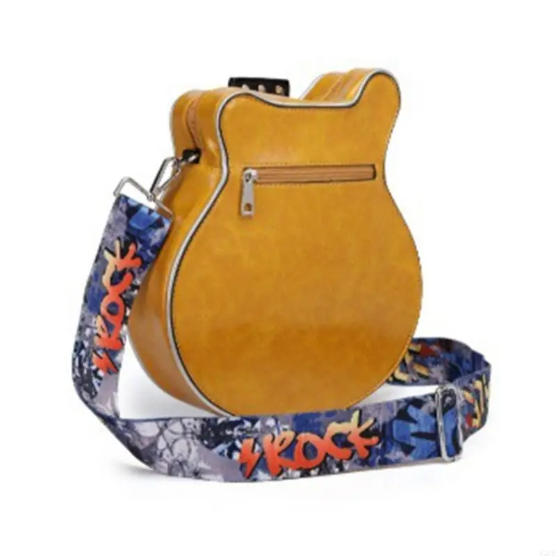 

Guitar Shoulder Bags Creative Crossbody Bag PU Leather Bag for Girls Women Adjustable Shoulder Belt Purse