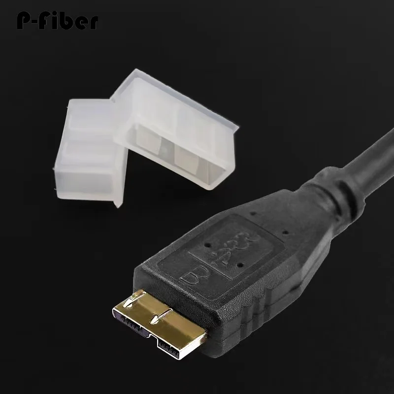 Stofkap 500Pcs Voor Usb3.0 Naar Micro-B Mobiele Harde Schijf Stofkap Micro B Datakabel Waterdichte Plug P-Fiber