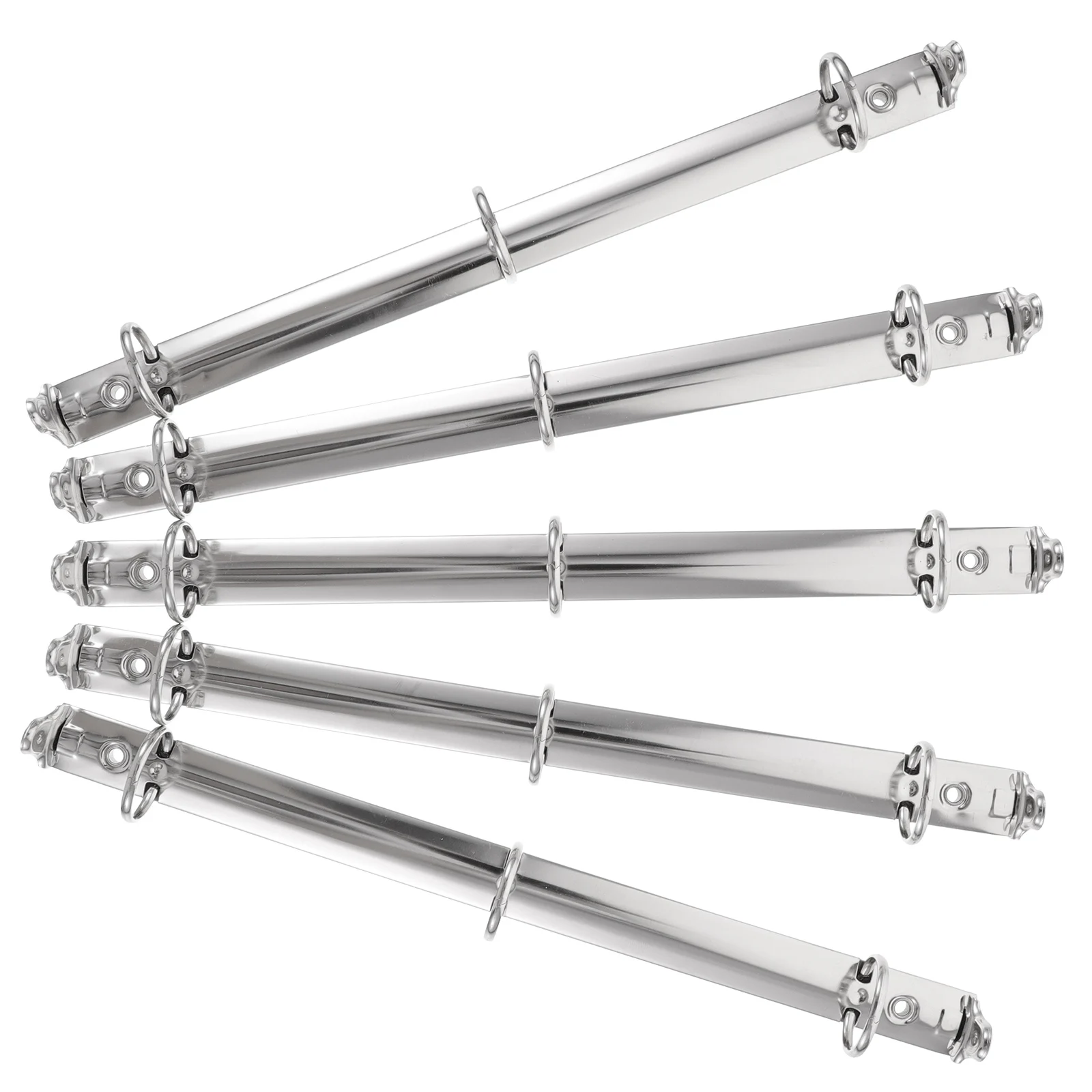 

5pcs Three Hole Binder Clips Metal File Folders White Nickel Mechanism Office School Supplies Lightweight Portable
