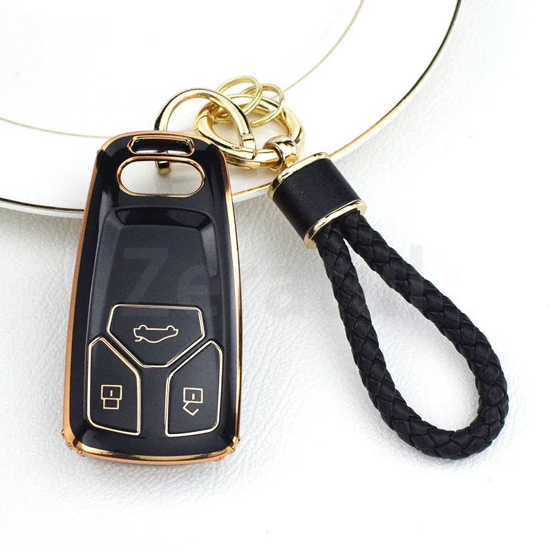 Para Audi A4 B9 A5 A6 8S 8W Q5 Q7 4M S4 S5 S7 TT TTS TFSI RS suave TPU funda para mando a distancia de coche Protector de soporte