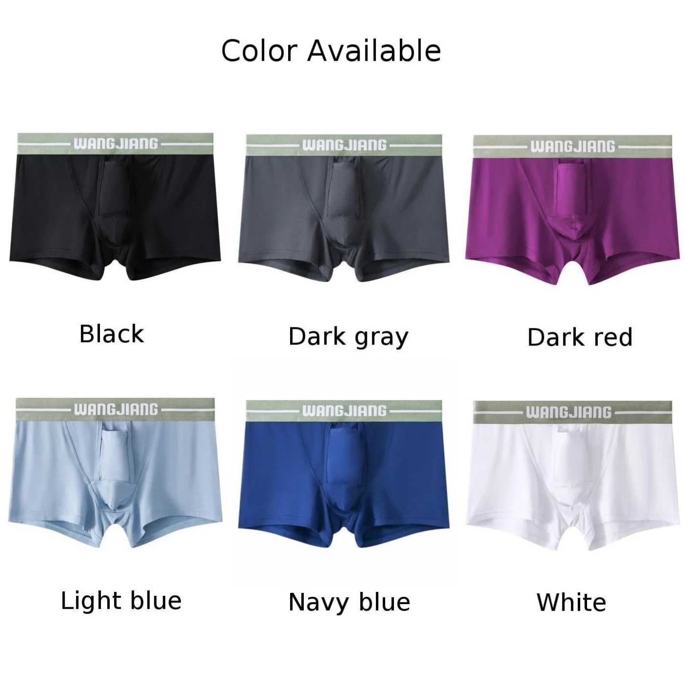 Men\'s Separate Pouch Panties Middle-Waist Breathable Underwear Elastic Shorts Sexy Bulge Peni U Convex Pouch Underpants