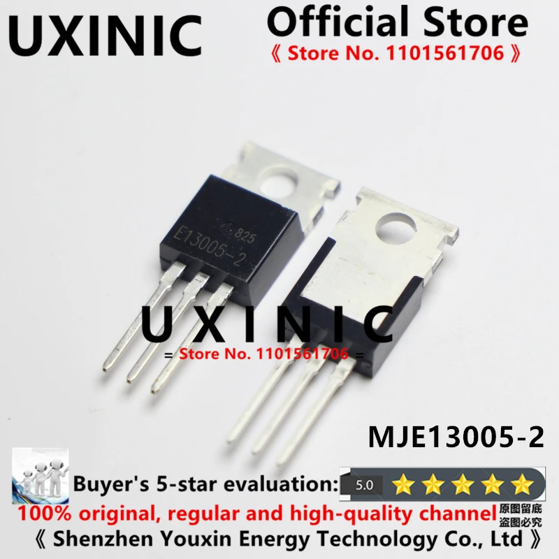 UXINIC 100% New Imported OriginaI MJE13005-2 E13005-2 E13005 TO-220 Triode US $5 Off Every US $30 Spent On Promo