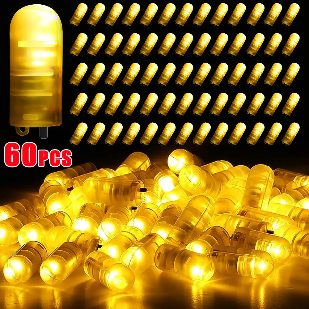 

60/1PCS Mini LED Balloon Lights Replacement Battery Operated LED Bulbs For Balloons Wedding Party DIY Crafts Decoration Lighting