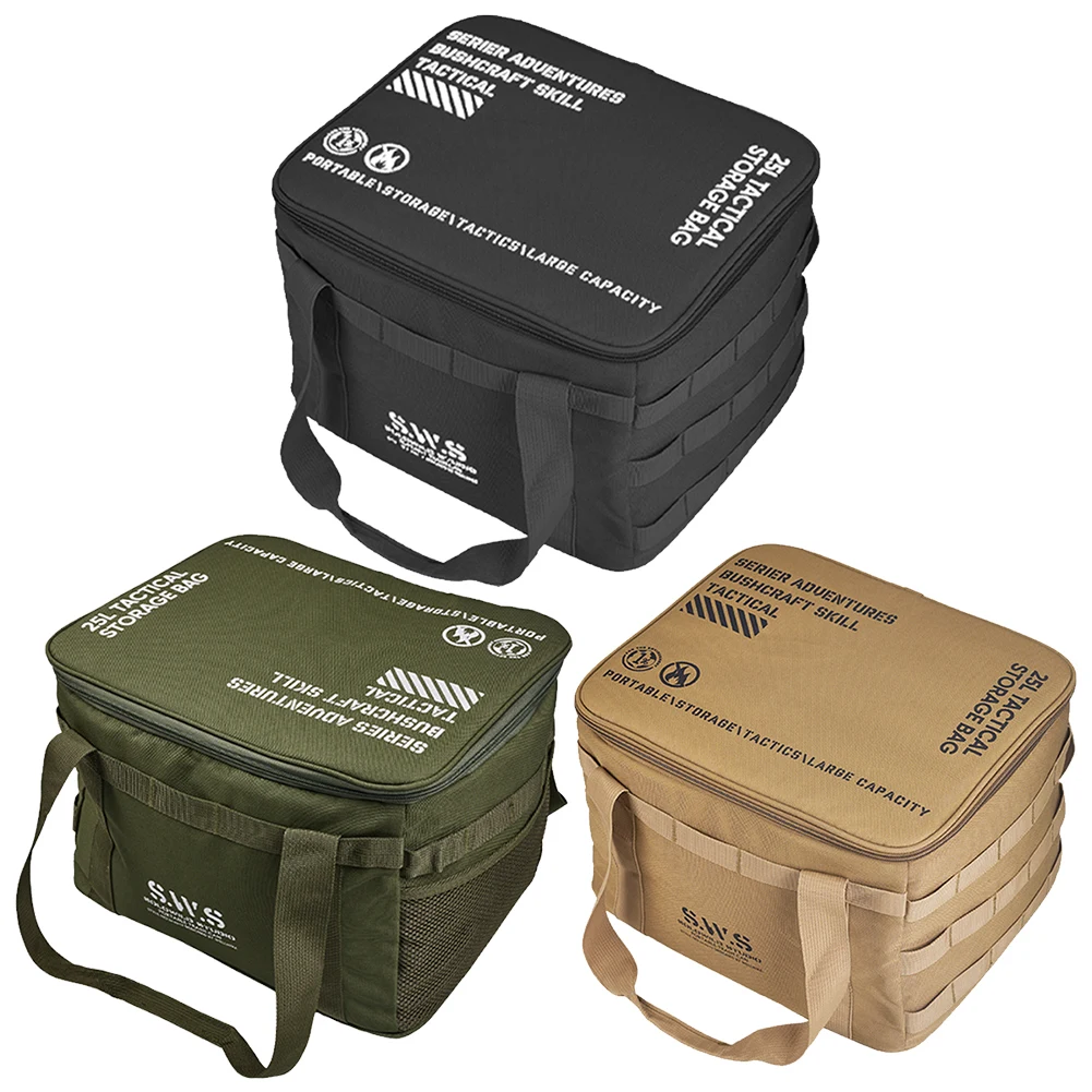 25L التخييم حقيبة التخزين سعة كبيرة التخييم في الهواء الطلق المنظم مقاوم للماء موقد غاز علبة حقيبة حمل لأداة نزهة في الهواء الطلق