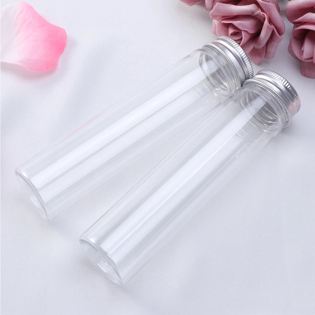 6 STKS 110 ml Plastic Clear Reageerbuizen Reizen Lotion Containers Plastic Reageerbuizen met Schroefdoppen voor Snoep, Bonen, Party Decor