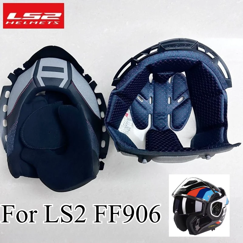 Original Genuine For LS2 FF906 Helmet Lining Replacement Inner Padding Motorcycle Helmet Accessories Forro Casco Moto Lavable