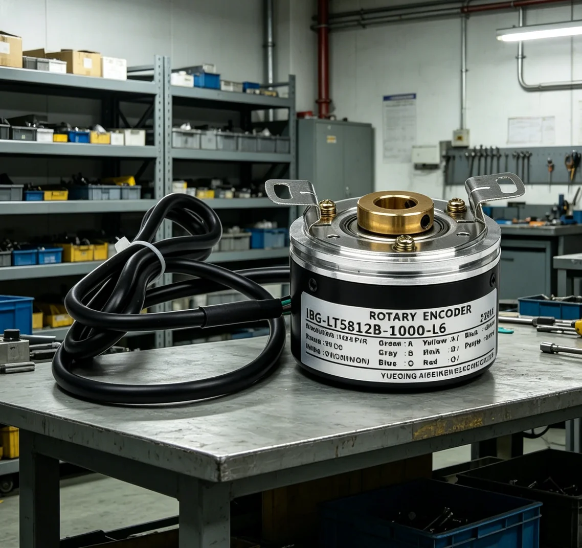 1000ppr Rotary Incremental Sensor, 6mm Hollow Shaft Encoder for Elevator Control System