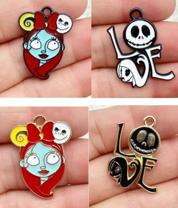 10 Pcs  Halloween Pendants Charms  Jewelry Making For keychians Pendants Necklaces Bracelets DIY Accessories