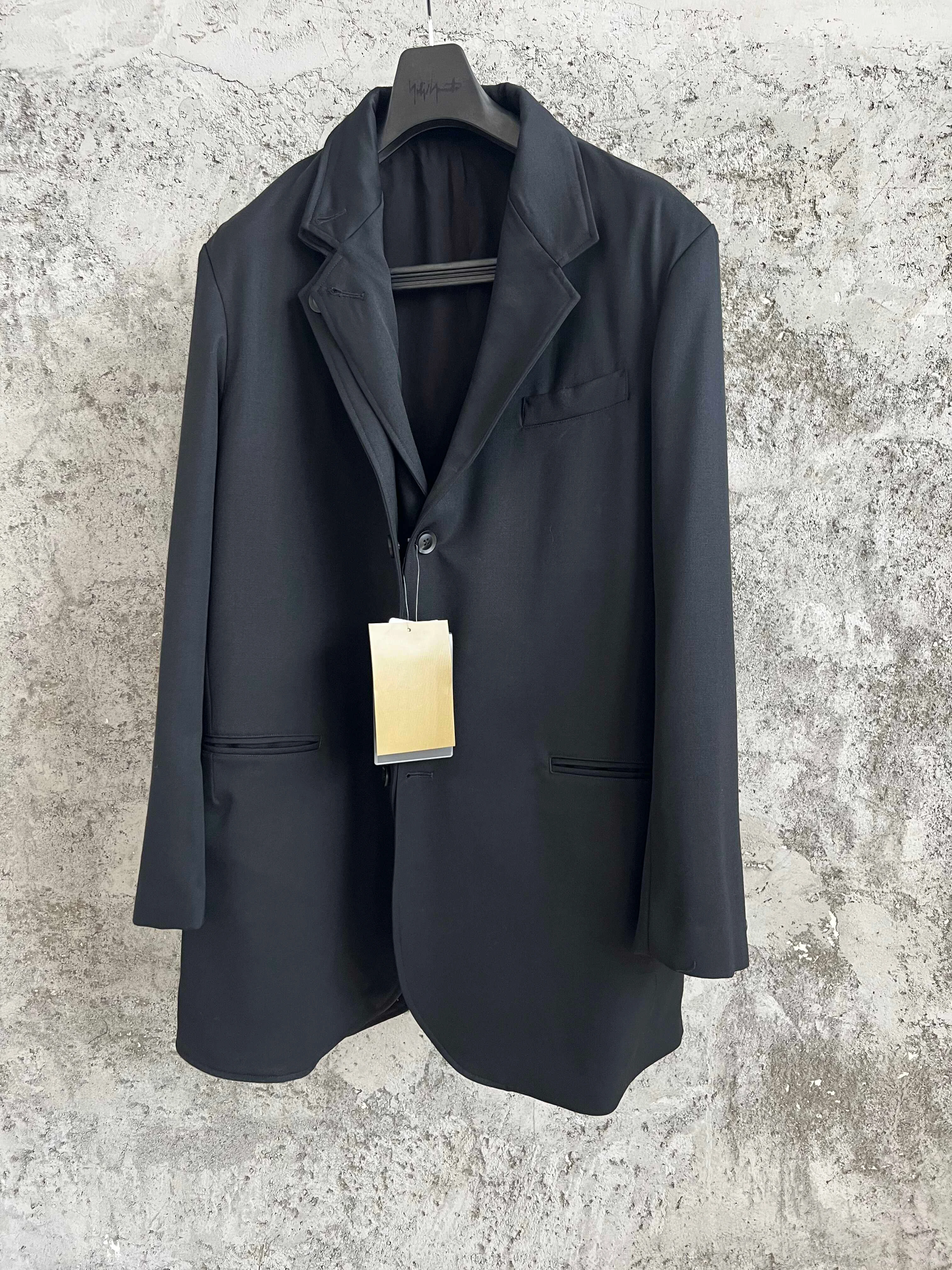 

TOP-YAMAMOTO Double Fake two-piece structure black wool suit