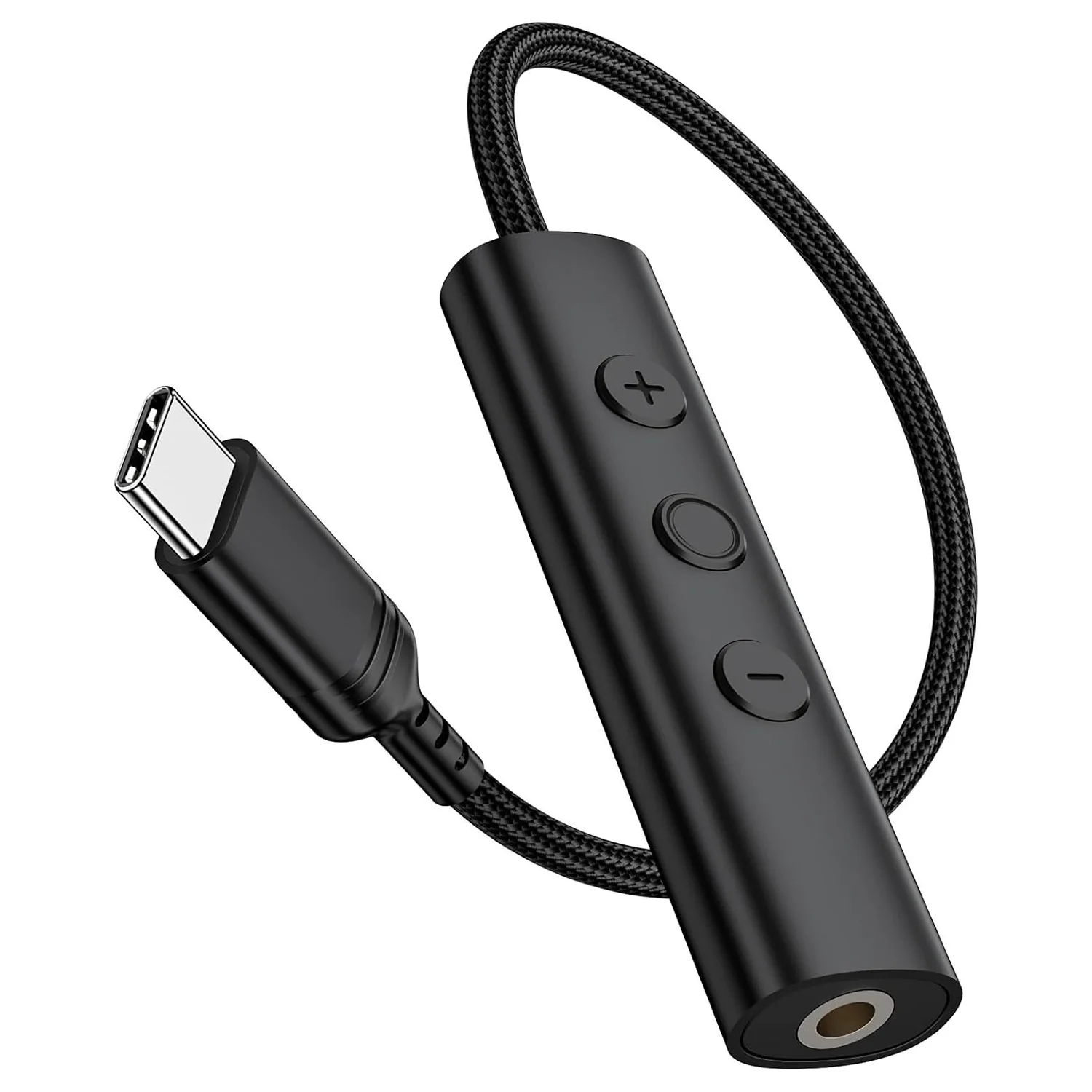 USB-C to 3.5mm Audio Jack Headphone Adapter with Volume Control Type-C to 1/8