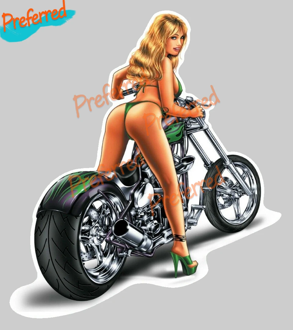 Hot ASSASSINS Pin Up Gun Girls BIKER BABY BLOND EXY DEViL Woman GIRL Rod Sexy Model with Tattoo Sticker Decal for Your All Cars