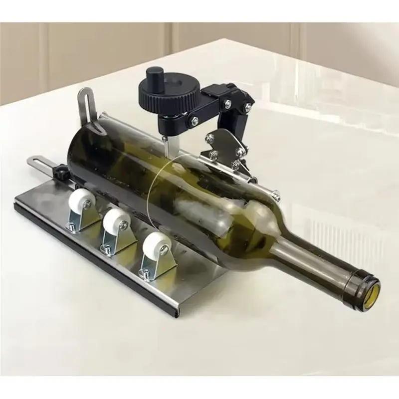 ABCA-Glass Bottle Cutter For Square, Round Bottles And Neck- Professional DIY Glass Cutting Tool With Accessories Included