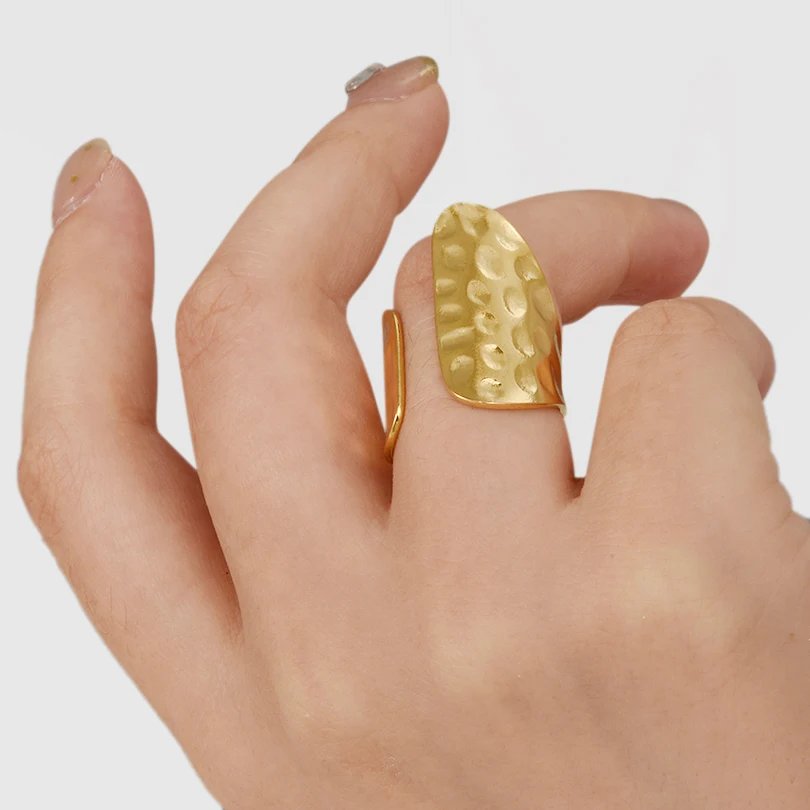 High Quality Real Gold Plated Ring Metal Jewelry Fashion Stainless Steel Rings For Women Men Anillos De Acero Inoxidables Party