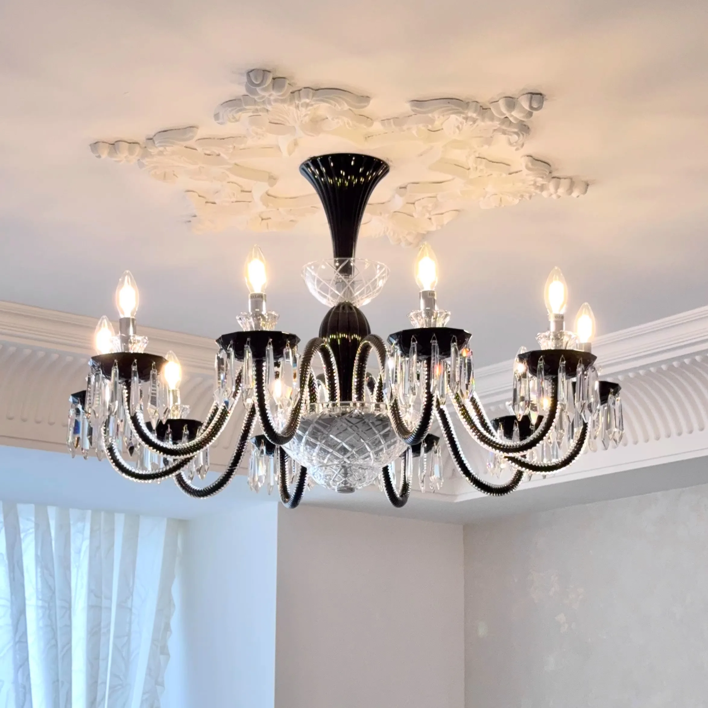 French Vintage Living Room Chandelier Elegant Crystal Court-Style Grand Hall Master Bedroom Dining Room Restaurant Bedroom Light