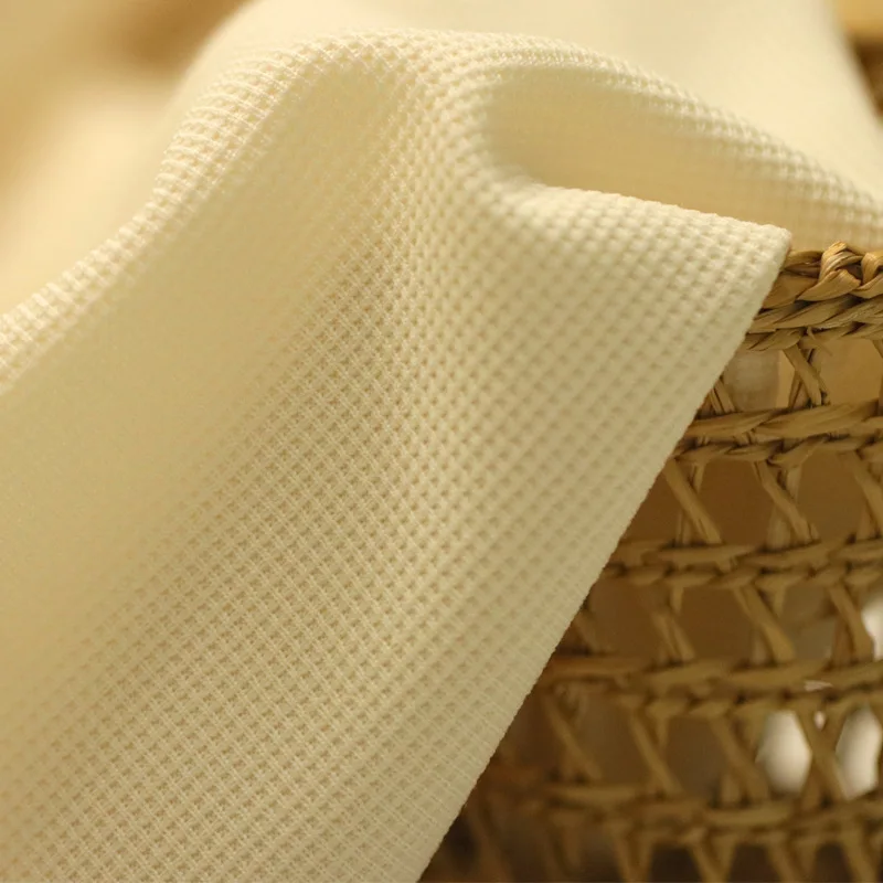 

2025 Plain Waffle Fabric - Textured Cotton/Polyester material Blend for Clothing & Home Decor