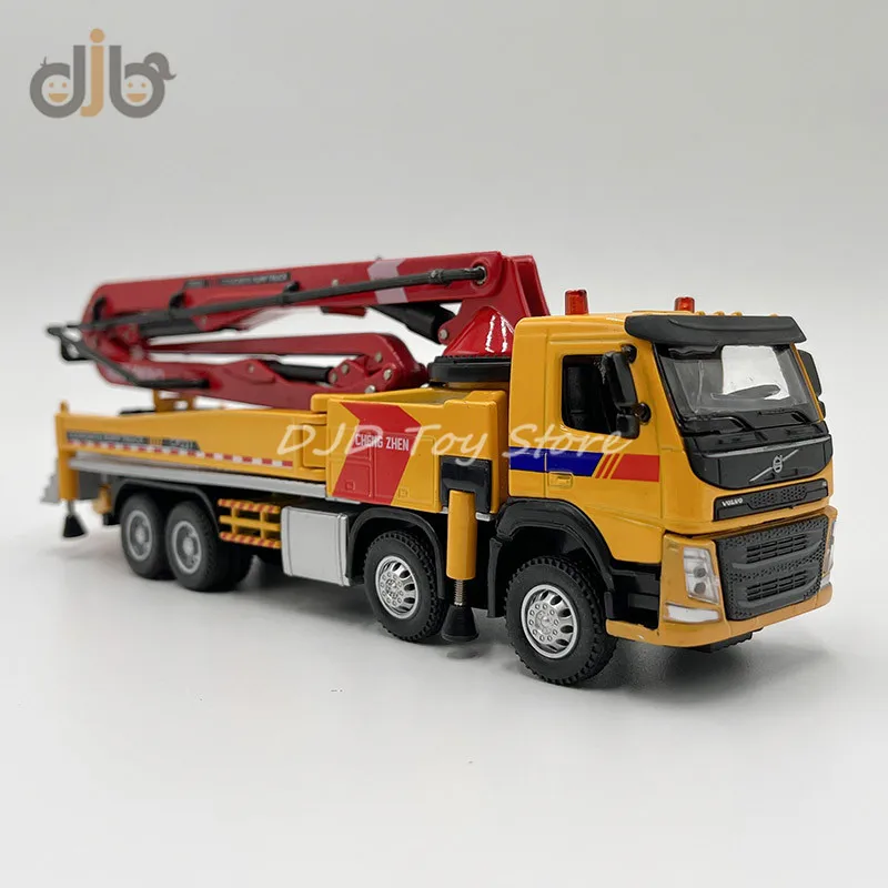 1:50 Diecast Metal Engineering Model Toy Concrete Pump Truck With Sound & Light Children Gifts