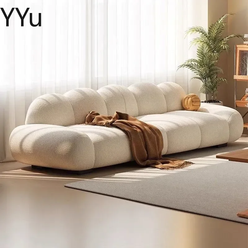 for Petal Sofa Modern Japanese Style Living Room Furniture Solid Wood Straight Three Seater Piano Key Design Couch for Home