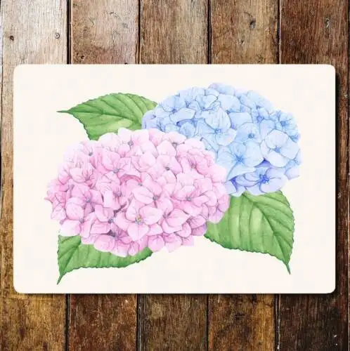 Hydrangea plant flower metal wall   sign