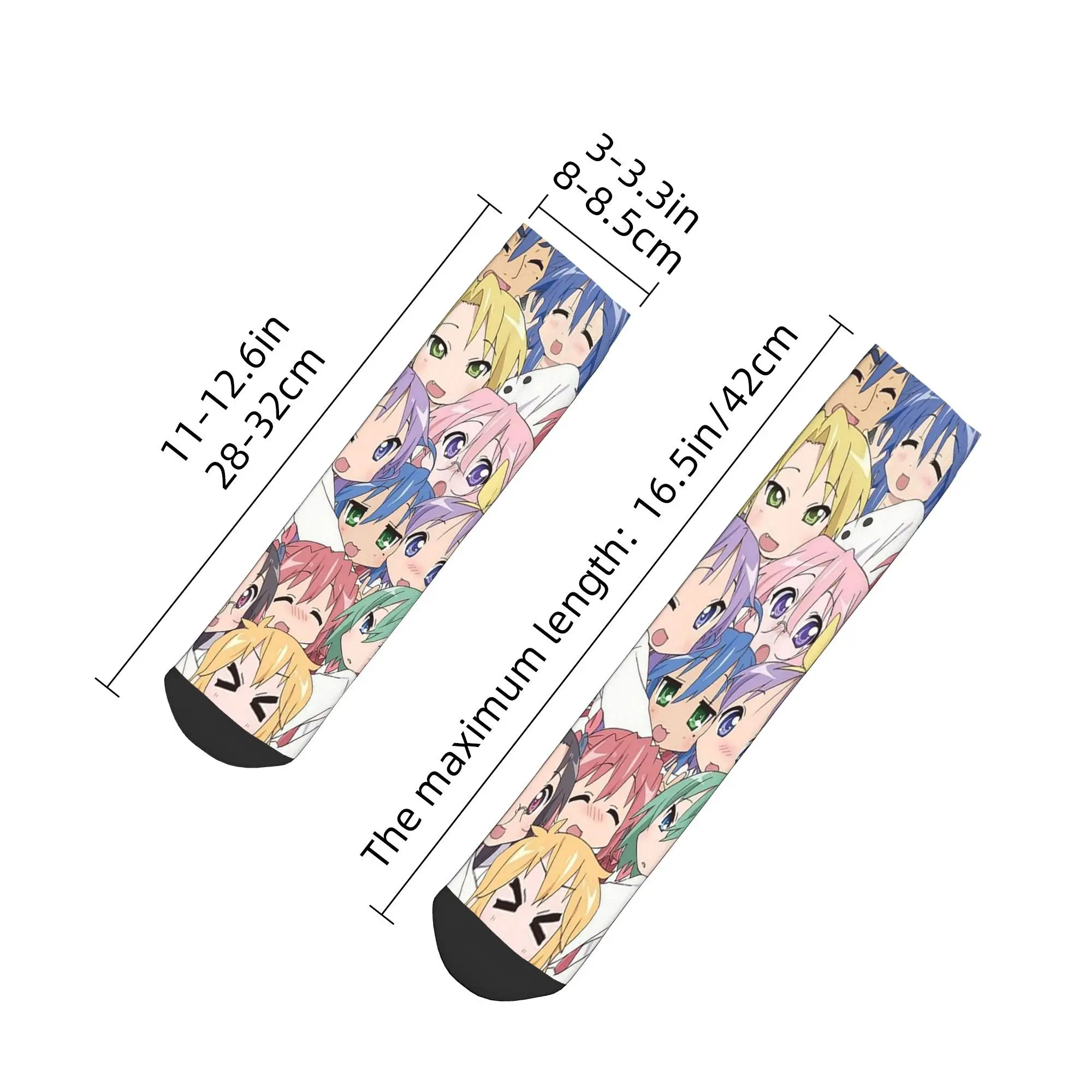 لاكي ستار أنيمي لاكي ستار أنيمي الجوارب Harajuku جوارب جميع المواسم الجوارب اكسسوارات للرجل المرأة هدايا عيد الميلاد