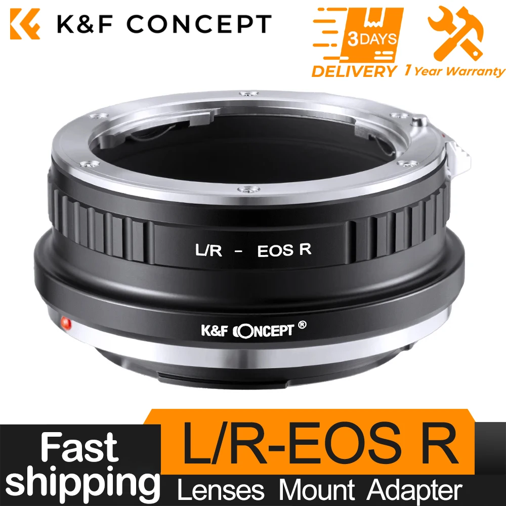 K&F Concept  L/R-EOS R Leica R Lens to EOS R RF Mount Camera Adapter Ring For Leica R Lens to Canon EOS R RF R3 RP R5 R6 Camera