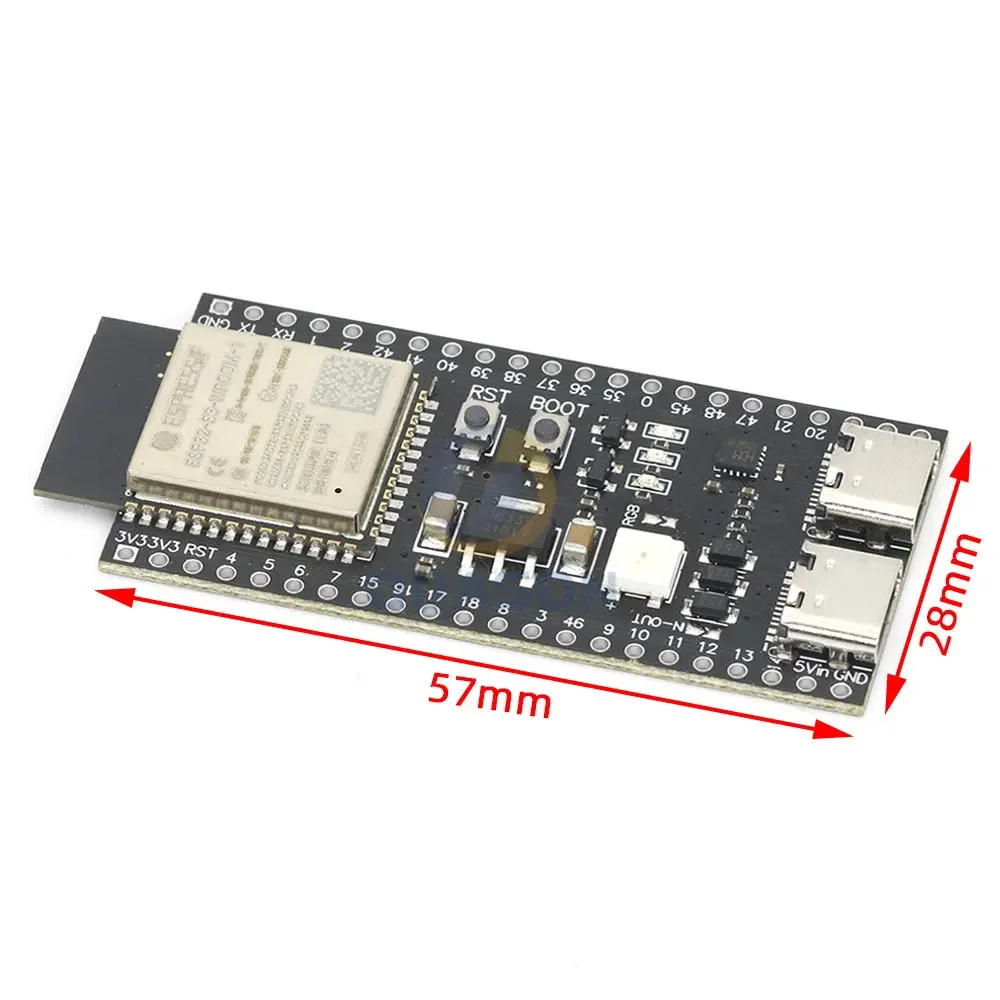 ESP32 / ESP32-S3 WiFi+Bluetooth Internet Of Things Dual Type-C Development Board Core Board ESP32-S3-DevKit C N16R8