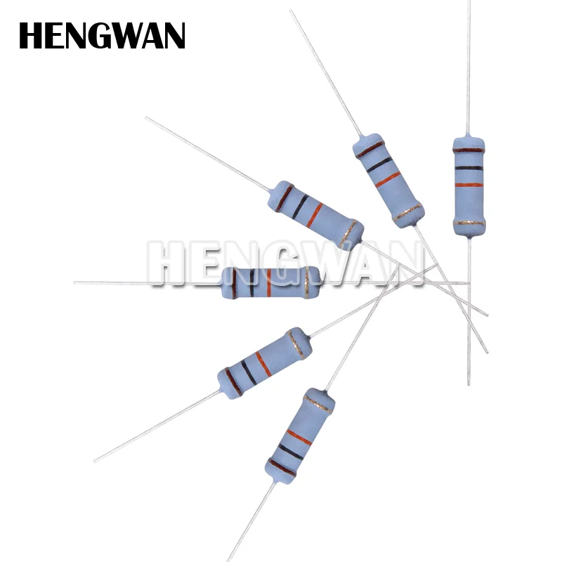 Résistance à film d\'oxyde métallique, film de carbone, 2W, 5%, 1R ~ 10M, 100R, 220R, 330R, 1K, 2.2K, 3.3K, 4.7K, 10K, 22K, 47K, 100K, 1M, 100, 220,