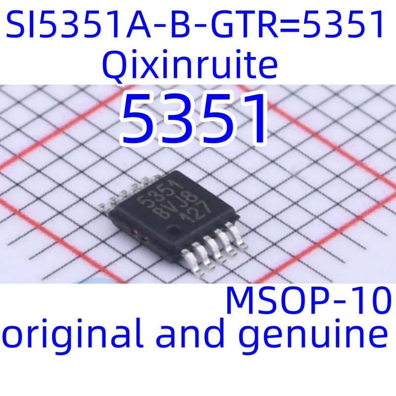 Qixinruite  Brand new original genuine SI5351A-B-GTR=5351 MSOP10 clock generator/frequency synthesizer/PLL chip