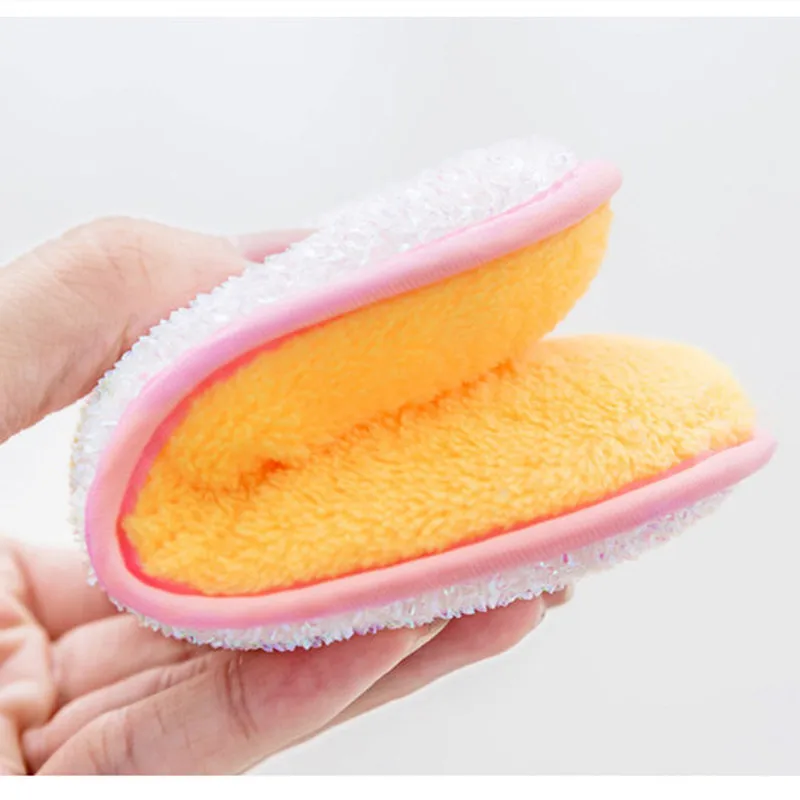 Kitchen Bamboo Fiber Cleaning Cloths Double Sided Antibacterial Dishcloths Washing Dish Towel Scrubbing Sponges Washing Dish