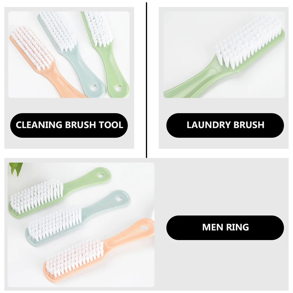 

3 Pcs Long-handled Shoe Brush Laundry Washing Cleaning Brushes for Household