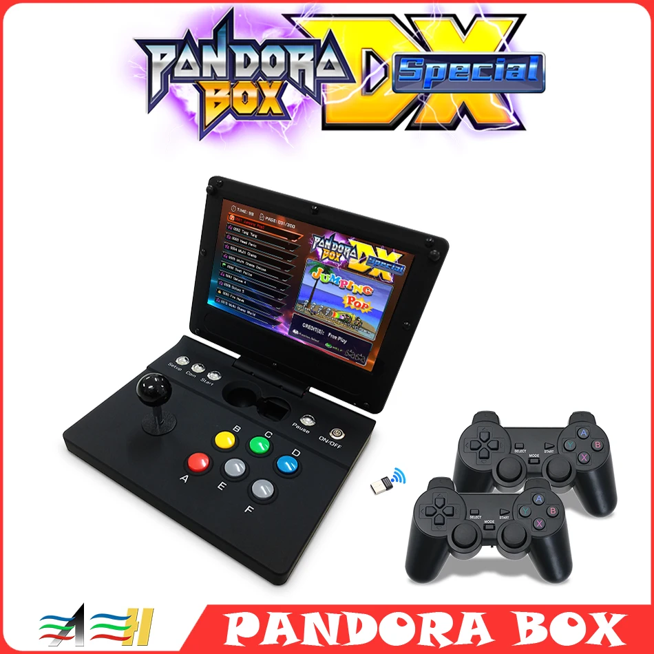 

A Original10.1-inch Mini Retro Folding Portable Video Arcade Game Console Built-in Pandora box DXSpecial 5018Classics Retro Game