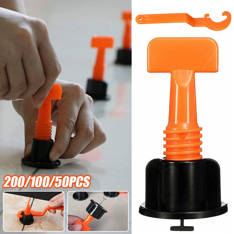 50-200 قطعة نظام تسوية بلاط الأرضيات مقاطع الفواصل الخزف السيراميك مستوي عدة لوضع البلاط جدار تحديد أدوات البناء