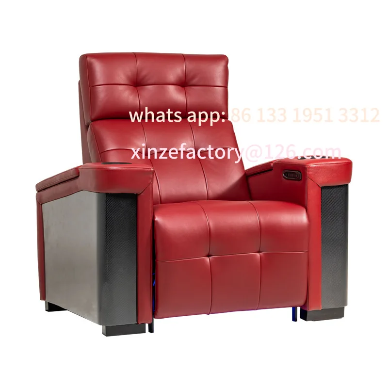 جناح قابل للتخصيص، مقعد كهربائي فاخر جديد لغرفة الصوت والفيديو، أريكة مسرح منزلي لقاعة التلفزيون #6