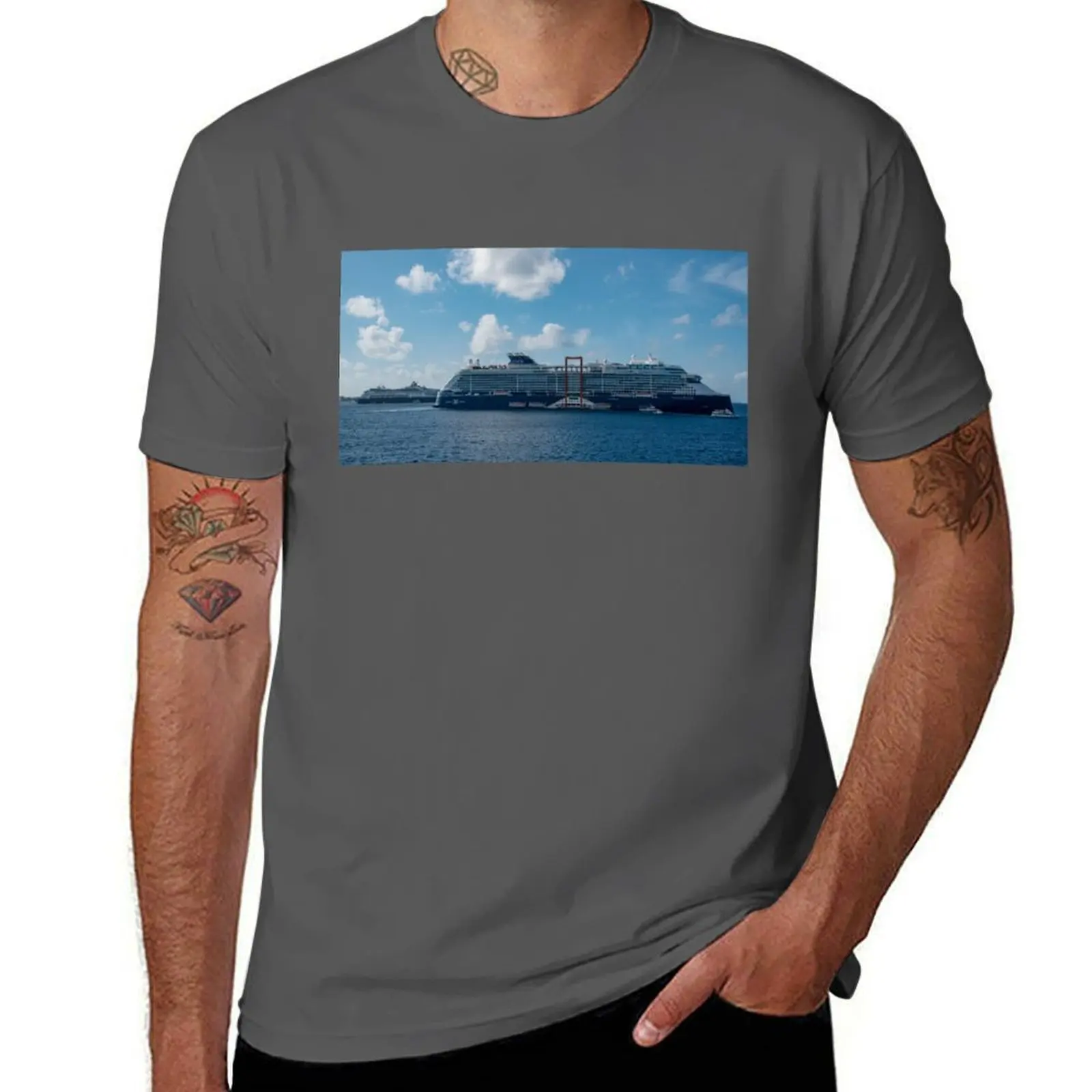 

Holland Edge Cayman the The Grand Veendam and America off Celebrity T-Shirt UV Sun Protection Tee Shirt