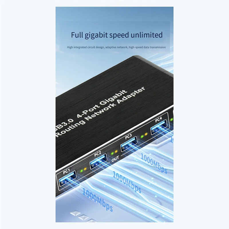 

A32T-USB3.0 Gigabit Network Adapter Plug And Play Driver-Free 4-Port Gigabit RJ45,For Computers, Live Streaming Equipment