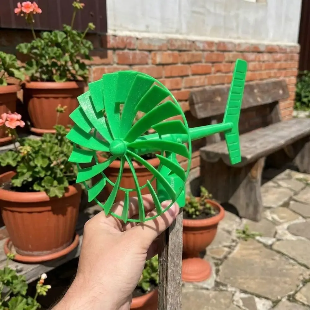 3D Printed Garden Wind Spinner Plastic Weather Resistant Lawn Wind Sculpture Waterproof Wind Stable Outdoor Wind Vane Decor