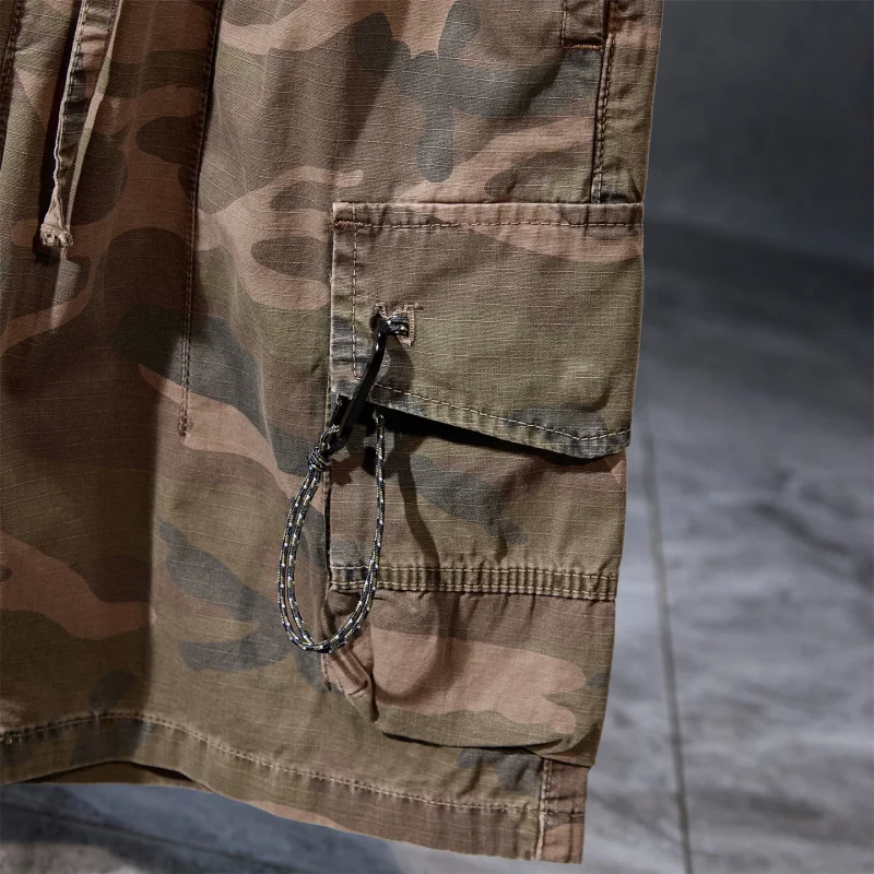 Летние мужские шорты в стиле ретро, повседневные, свободные, для активного отдыха, походов, альпинизма, спортивные, брюки с несколькими карманами на пять четвертей.