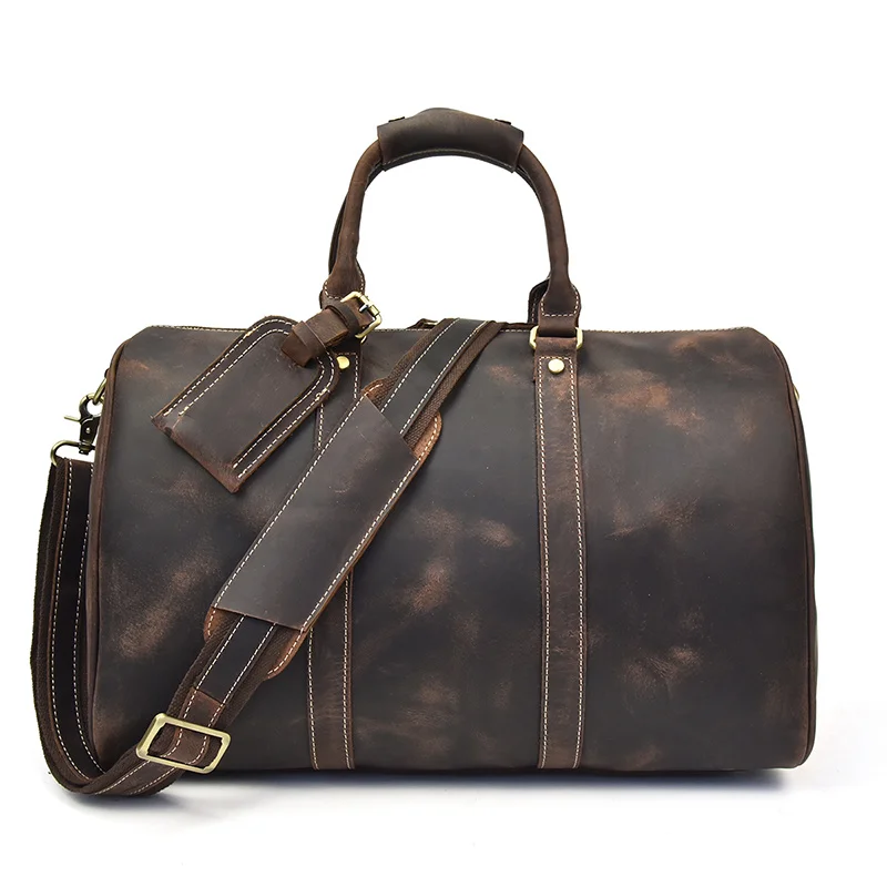 Vintage genuine leather travel duffel 18