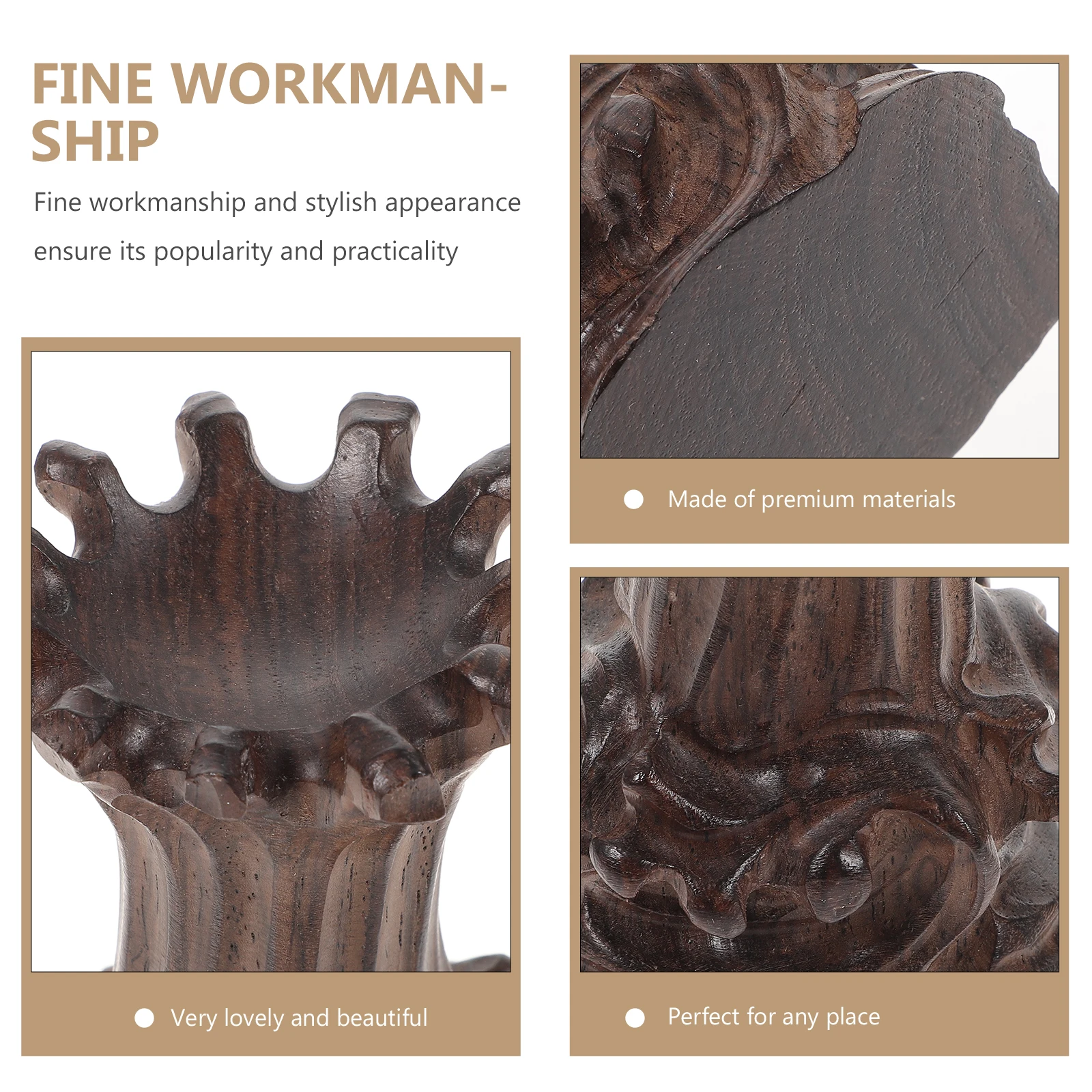 

Creative Crystal Ball Wooden Display Stand Base For Household Decoration Photography Prop Carving Pedestal Style Artware