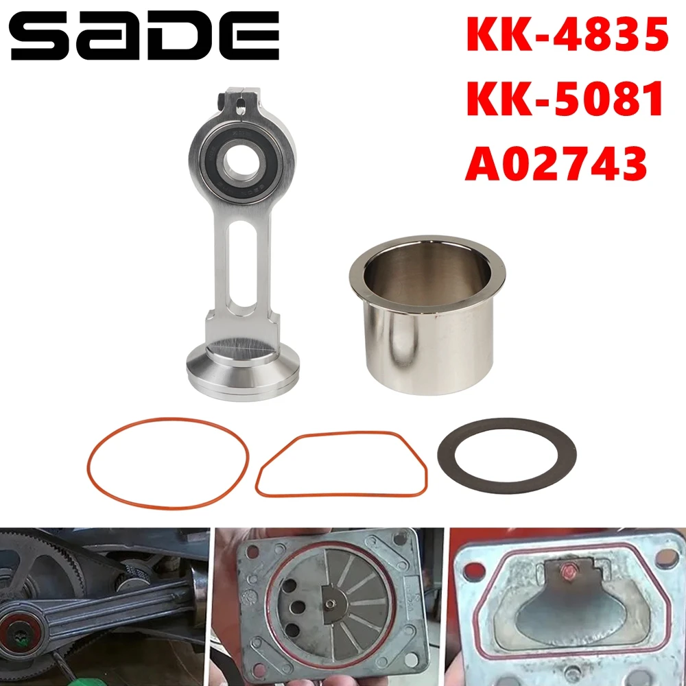 KK-4835 Compressor Piston Kit Connecting Rod Replacement Kit  Fits for Craftman/Devildiss/Dewalt/Porter Cable, KK5081 A02743