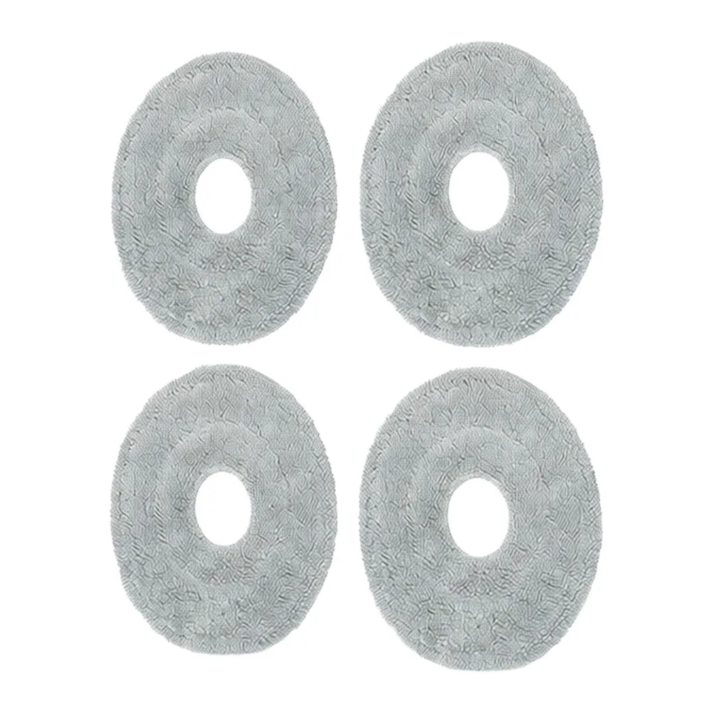 Microfiber Mop Cloths 4 Pack Replacement for Cecotec For Conga For X50 Robot Vacuum Fast Install for Daily Home Use