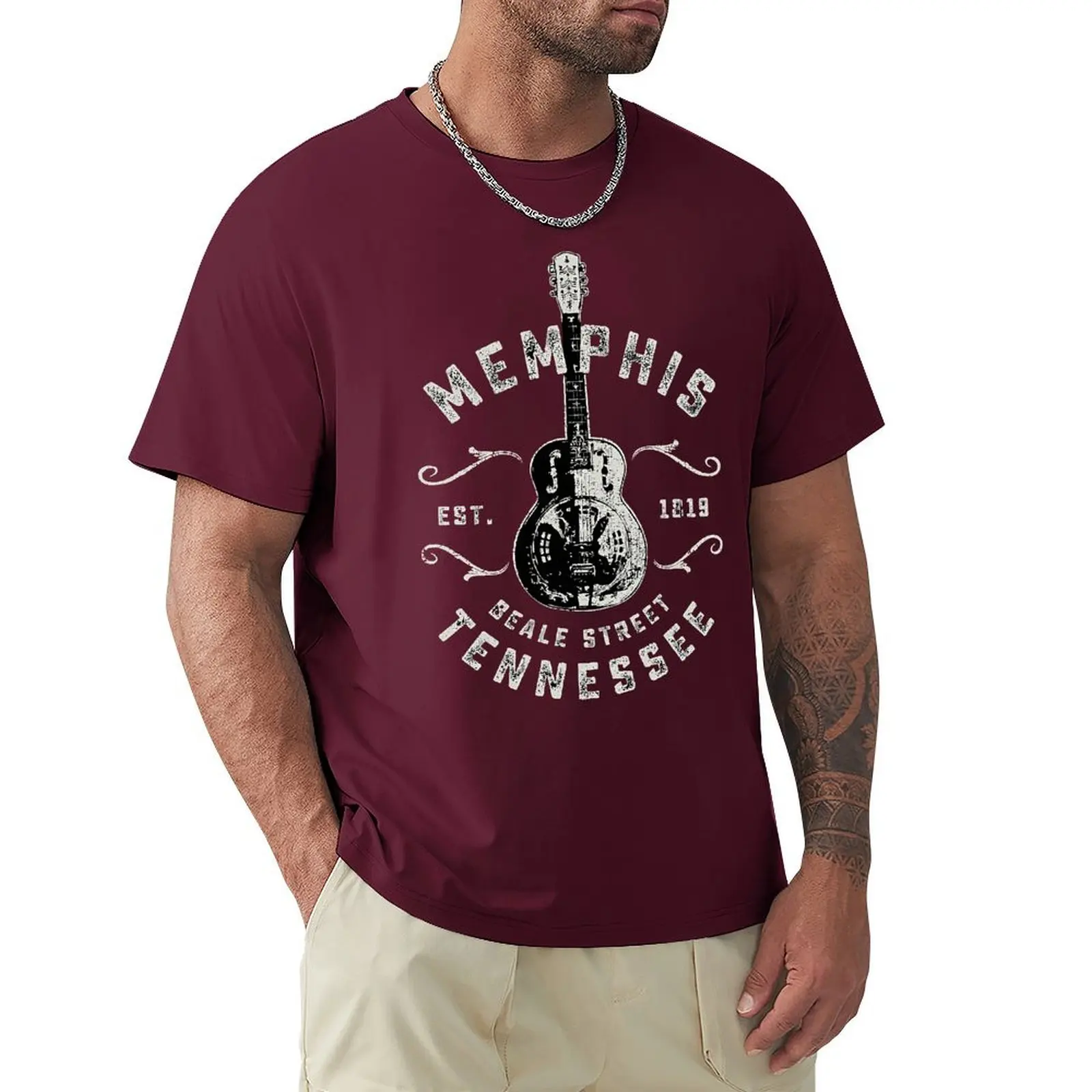 

Memphis Beale Street Usa Vintage T Shirts Women Man's T-shirt Cotton Summer Tshirts Short Sleeve Graphics Tee Tops