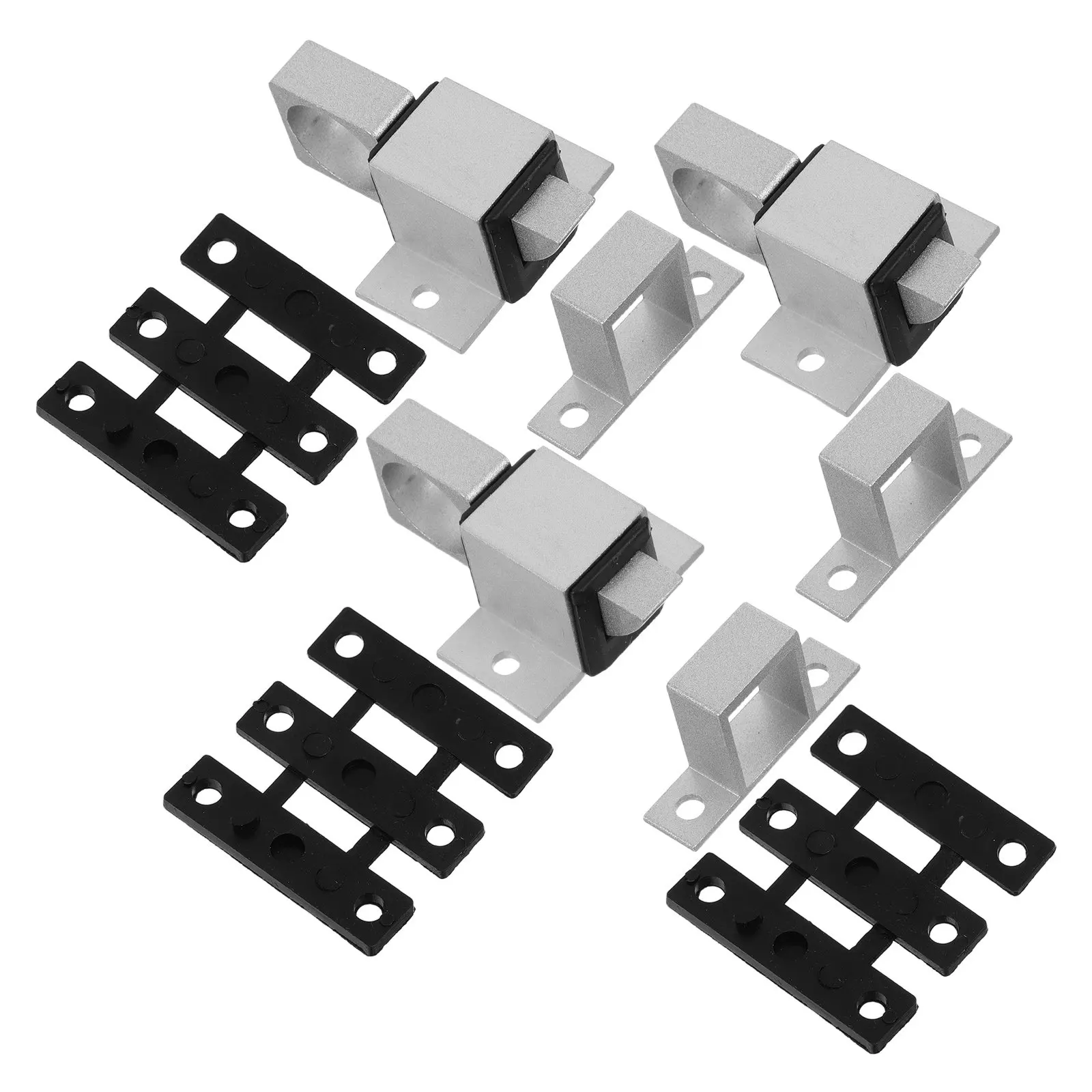 

3Pcs Aluminum Alloy Self Locking Spring Latch Cabinet Door Lock Pin Catches for Wooden Doors Windows Cupboards Silent Automatic