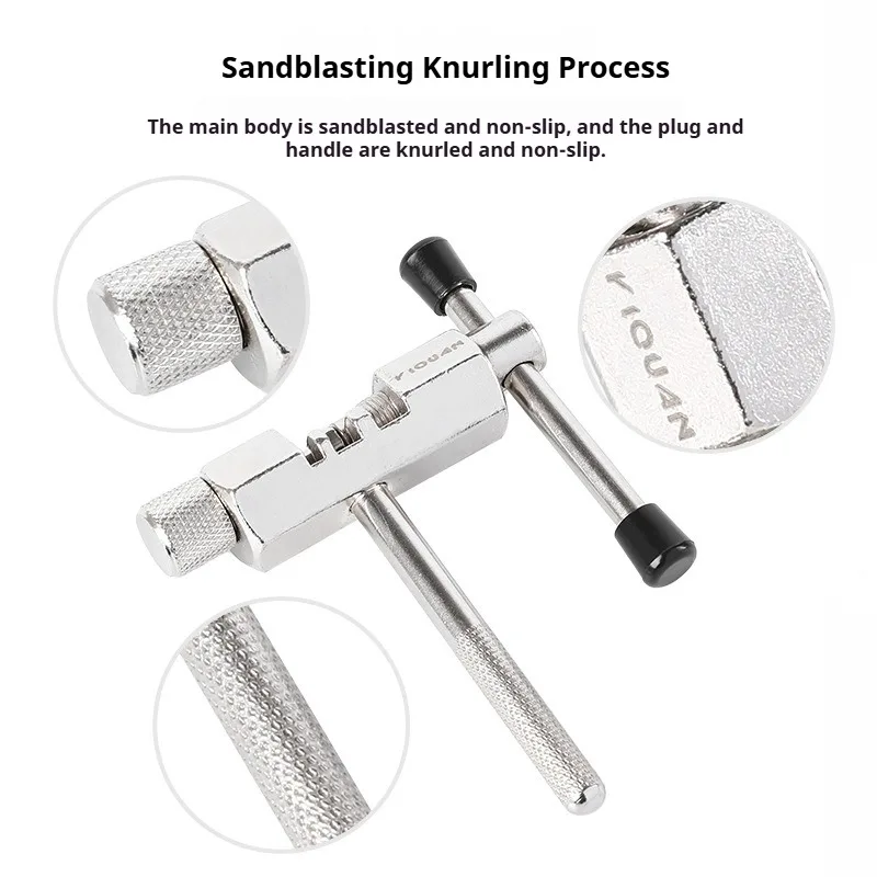 Cortador de cadena de bicicleta de montaña, descargador de cadena con pasador superior niquelado, removedor de cadena de acero, herramienta de extracción de cadena de bicicleta de carretera