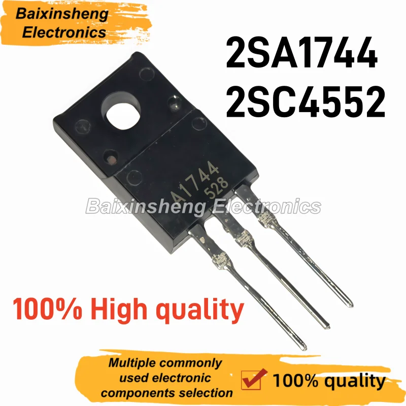 10PCS New 2SC4552 C4552/2SA1744 A1744 direct insertion TO-220F power transistor