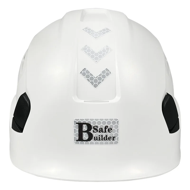CR08 Construction Safety Helmet With Build In Visor For Engineer ABS Hard Hat Vented ANSI Industrial Work Cap Head Protection