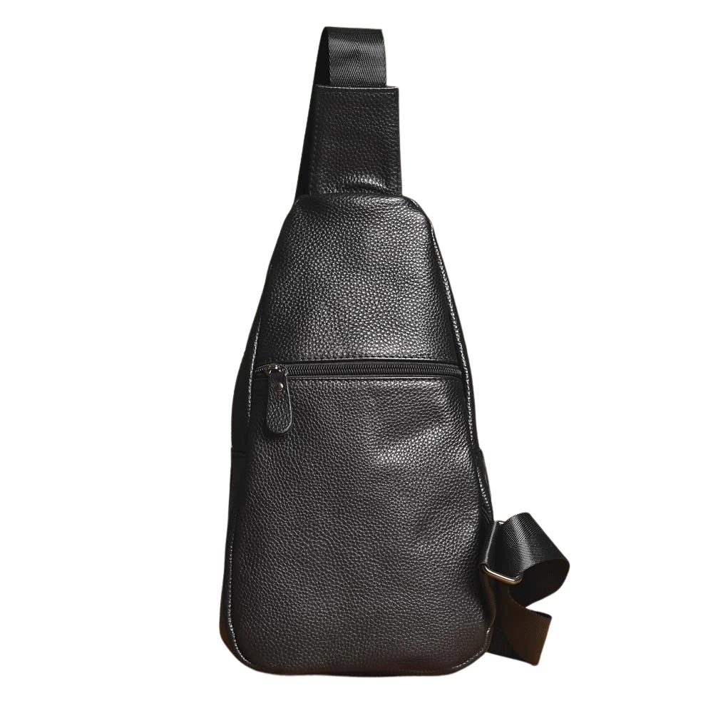 PHILI BULL-Sac de poitrine en cuir véritable pour homme, sac de messager, sac de taille en cuir de vachette première couche, mode initiée, carillon