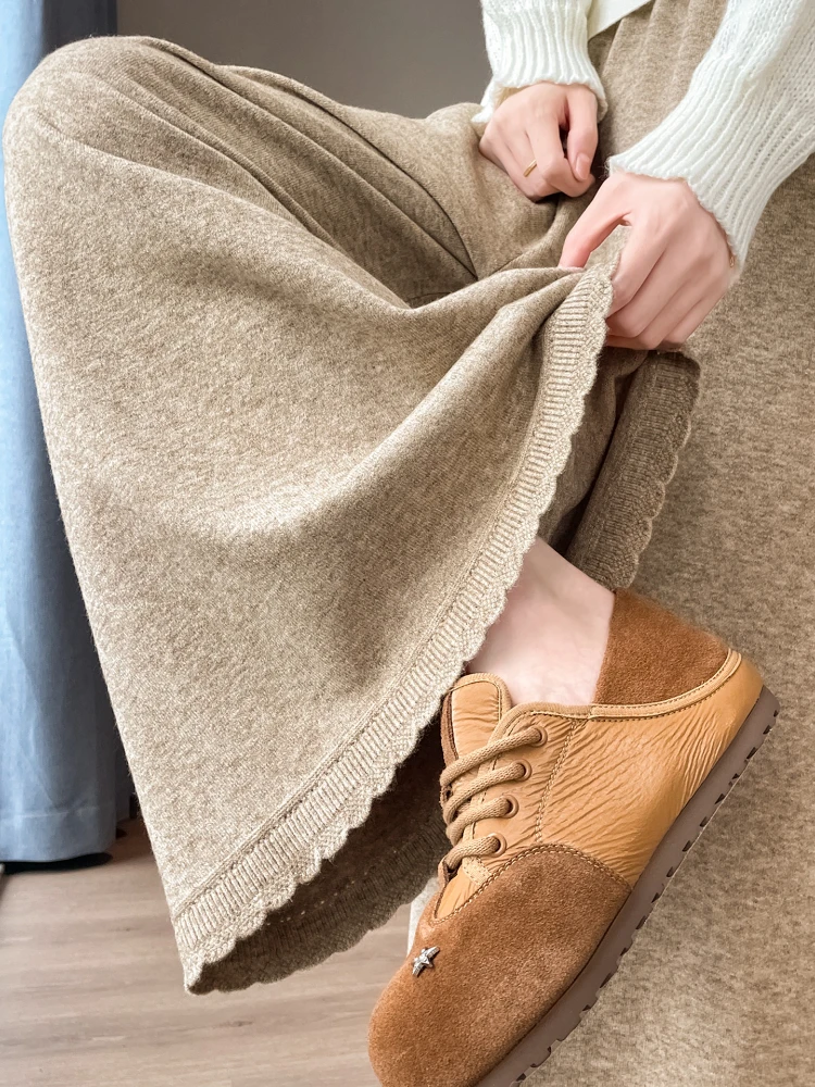 

Модные широкие брюки для женщин на осень и зиму, новые эластичные утягивающие повседневные универсальные прямые брюки с высокой талией